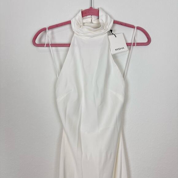 MISHA COLLECTION Ivory Halter Maxi Dress - Picture 6 of 8